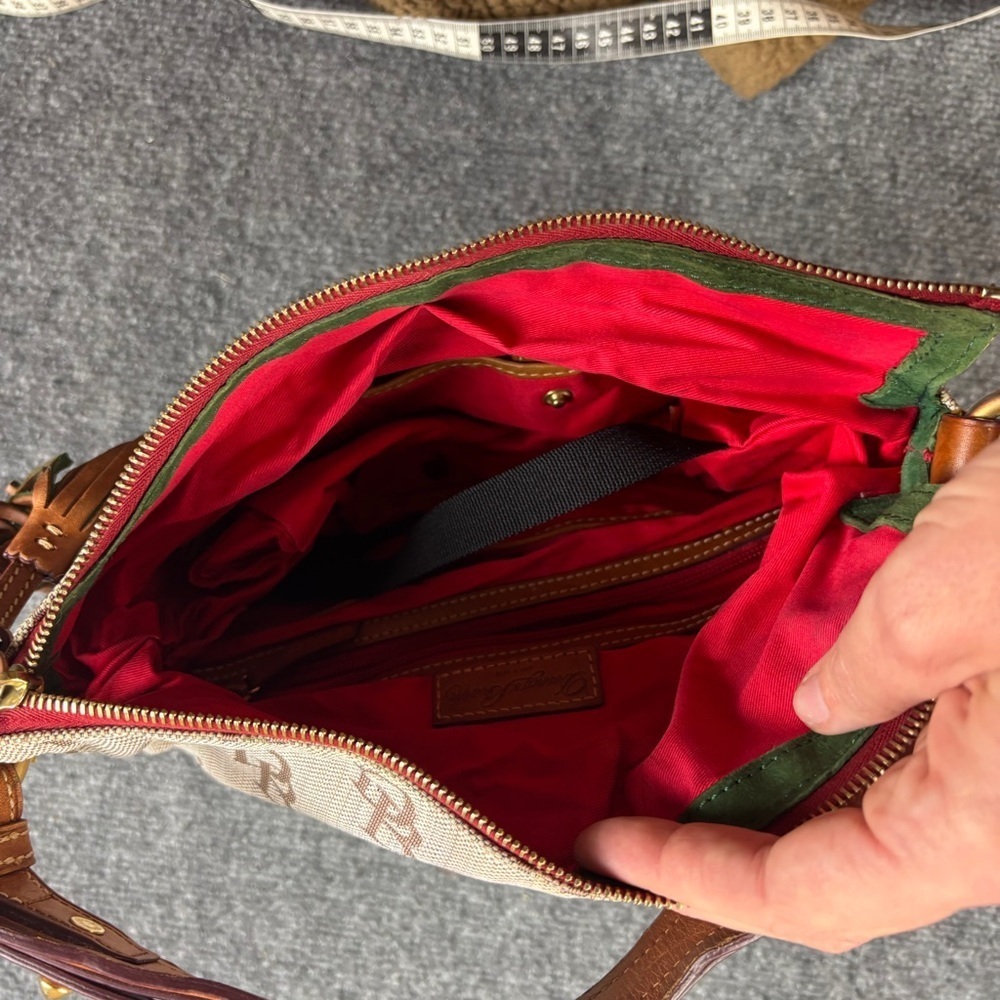 DOONEY & BOURKE Vintage Brown/Cream Hobo Bag Shoulder Bag - Picture 8 of 14